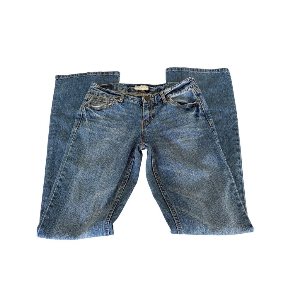 Aeropostale Vintage Y2K Hailey Blue Denim Flare Jeans Size 1 Low Rise